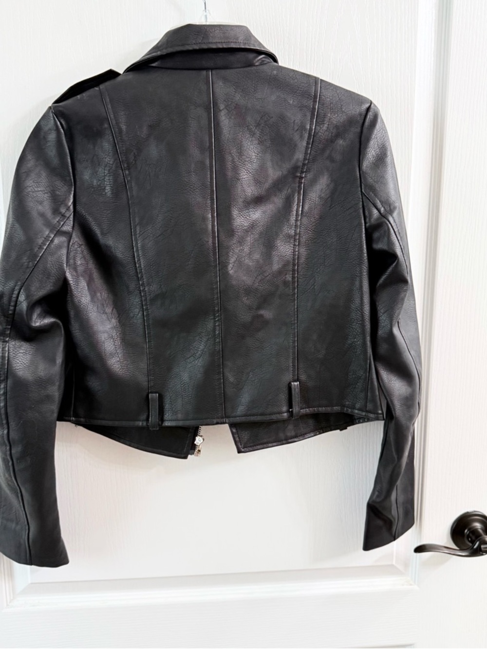 Lulu's Black Faux Leather Moto Jacket - Picture 7 of 8